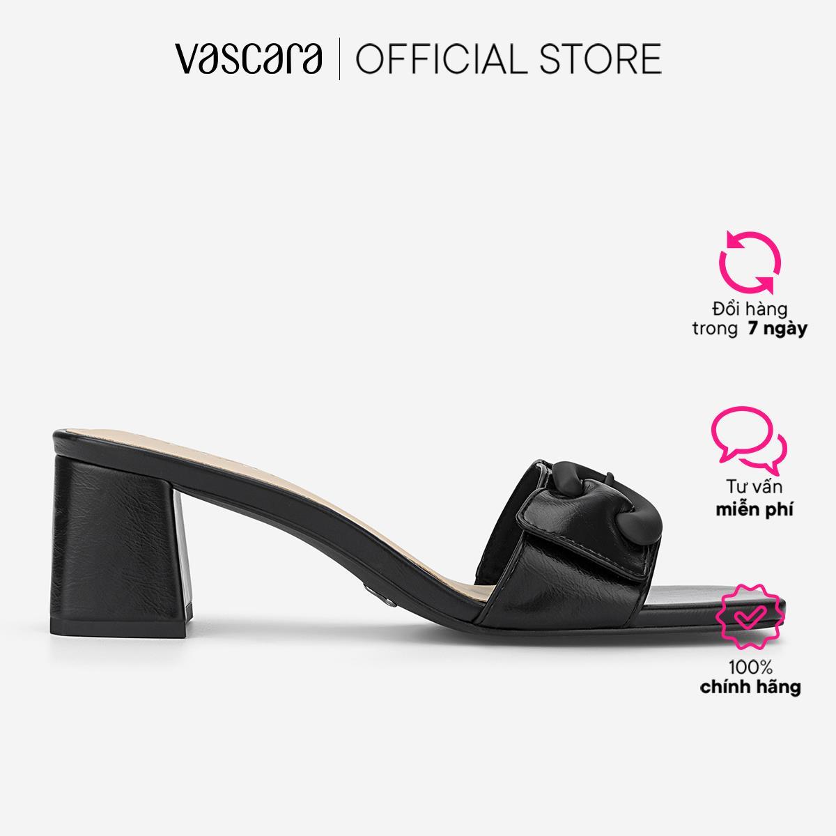 Vascara Guốc Mule Nhấn Khóa Trang Trí - GNN 0223