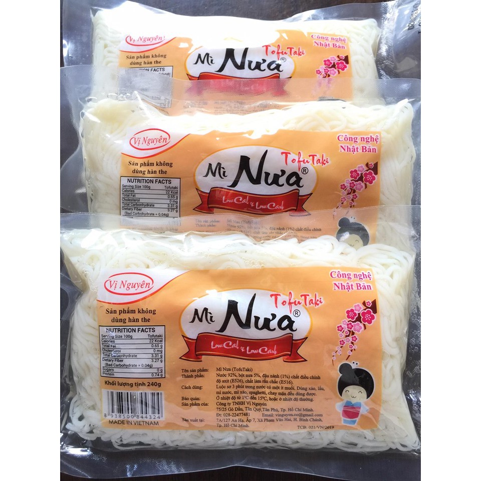 Bún Nưa Mì Nưa Phở Nưa Miến Nưa Cơm Nưa Vị Nguyên 240Gram