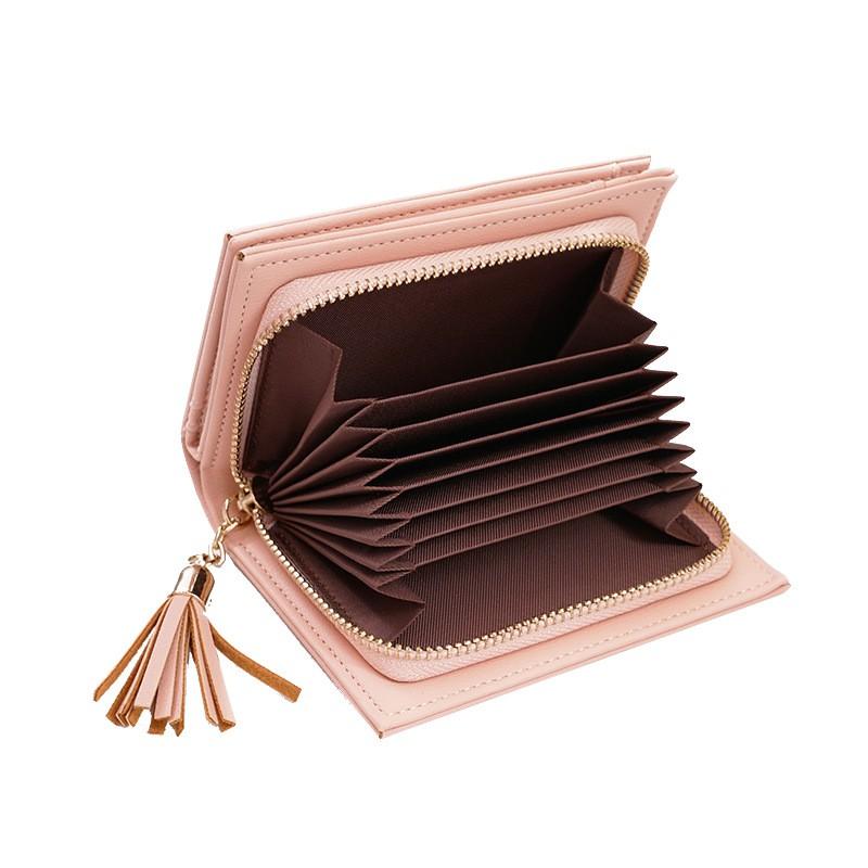 Ví Nữ Ngắn Mini Cầm Tay Nhiều Ngăn Đựng Tiền Thời Trang Chất Da Cực Đẹp Giá Rẻ BS02