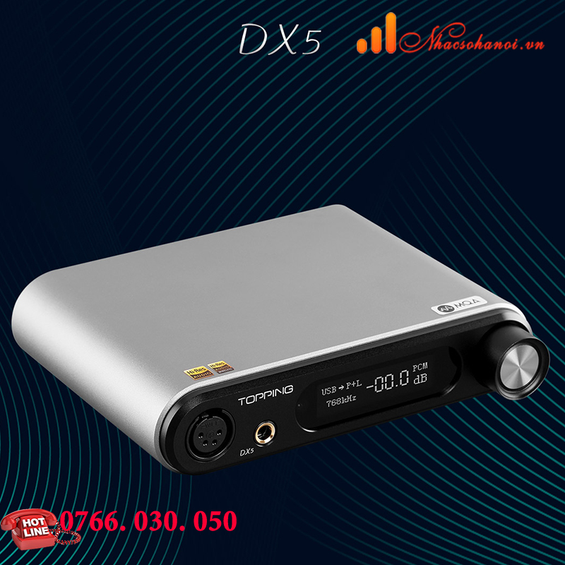 Dac topping DX5 Hỗ Trợ Full MQA Cho Tất CẢ CÁC KẾT NỐI- HÀNG CHÍNH HÃNG CHẤT LƯỢNG CAO