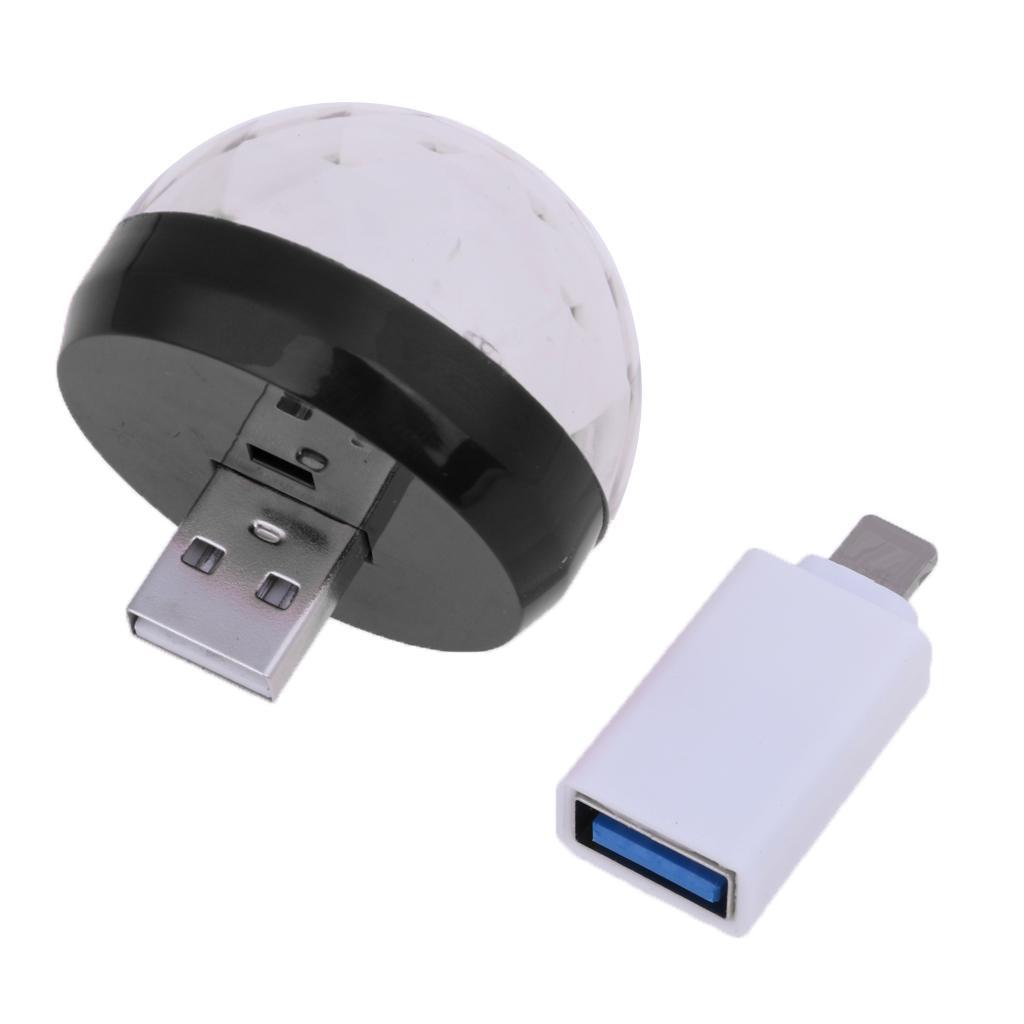 3xUSB Mini  for Home Party   DJ Lighting Black
