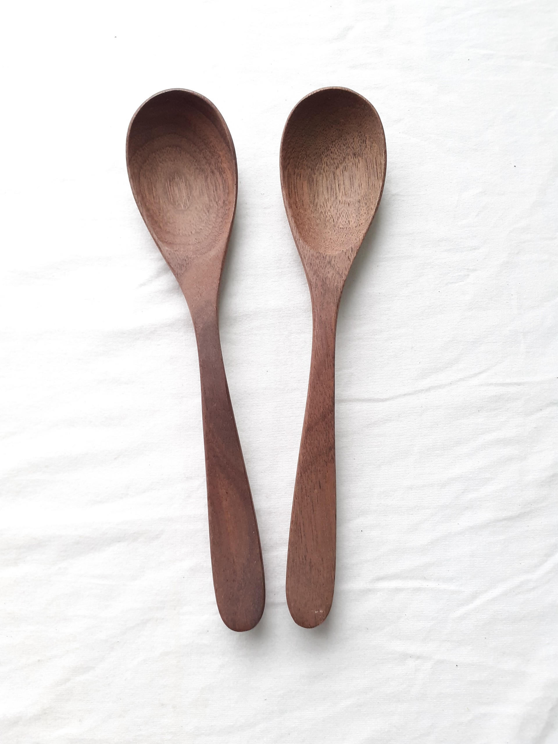 Bộ 6 thìa, muỗng ăn cơm gỗ ÓC CHÓ cao cấp 18 cm x 3.7 cm