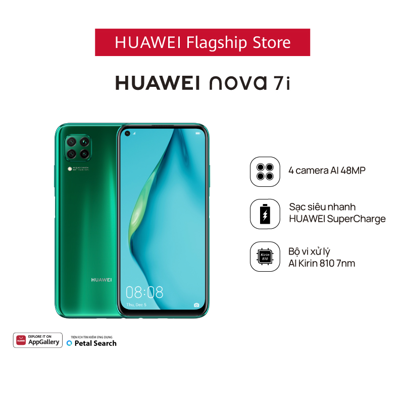 Điện thoại Huawei Nova 7i 8G/128G Sạc nhanh 40W - Hàng Phân Phối Chính Hãng