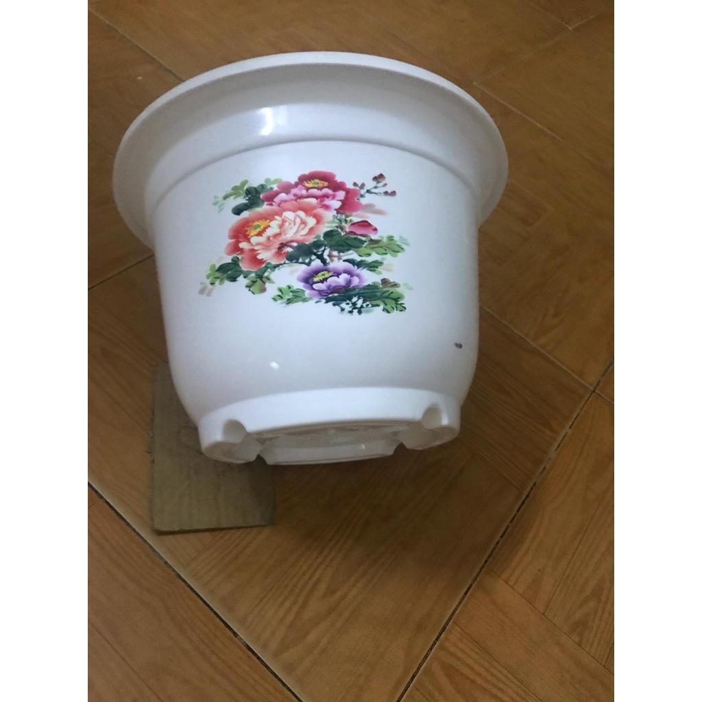 5 chậu nhựa trồng cây - Chậu trồng hoa, trồng rau size 28x20 cm