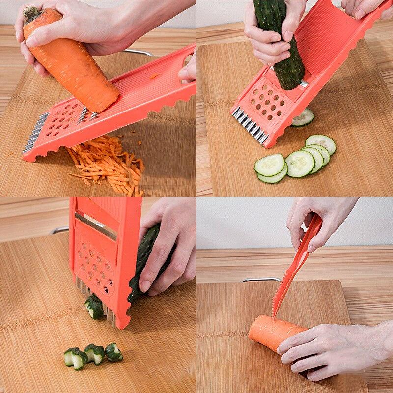 Multifunction Grater 7pcs/set Vegetable Fruit Potato Slicer Peeler Dicer Cutter Chopper Grater Kitchen Accessories Gadget