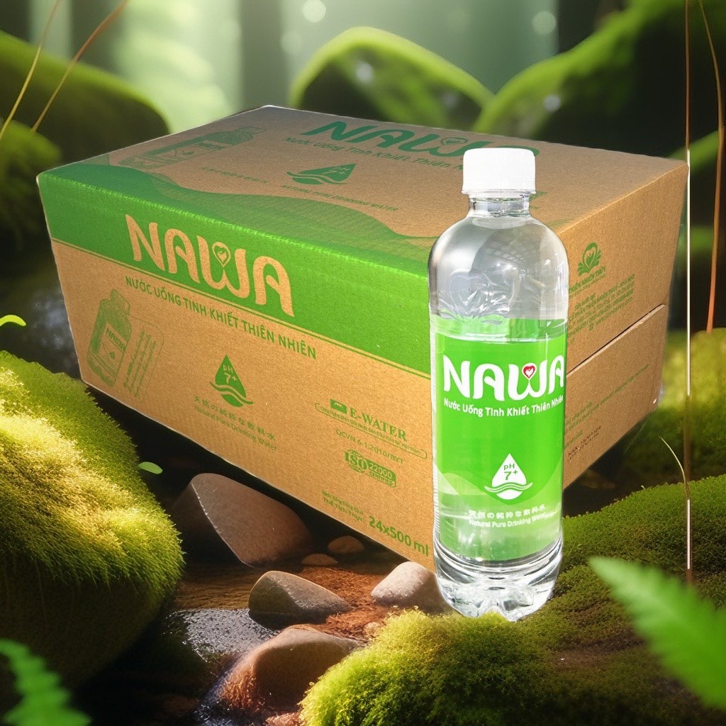 Nước uống tinh khiết thiên nhiên NAWA chai 500ml