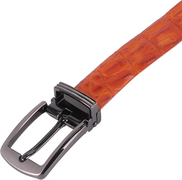 Thắt Lưng Nữ Da Cá Sấu Nguyên Con Bụng Huy Hoàng HT5216 - Vàng