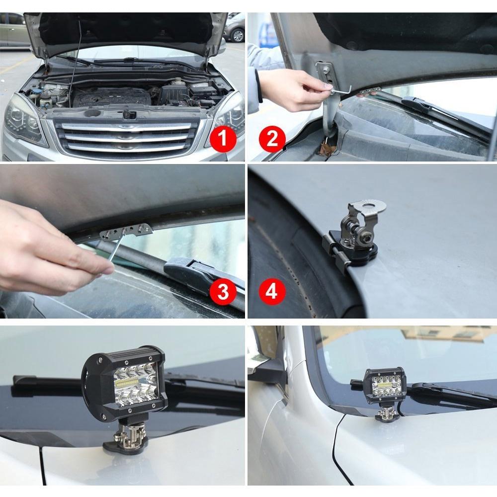 1 cặp giá đỡ nắp ca pô xe hơi thay thế bằng kim loại có thể xoay