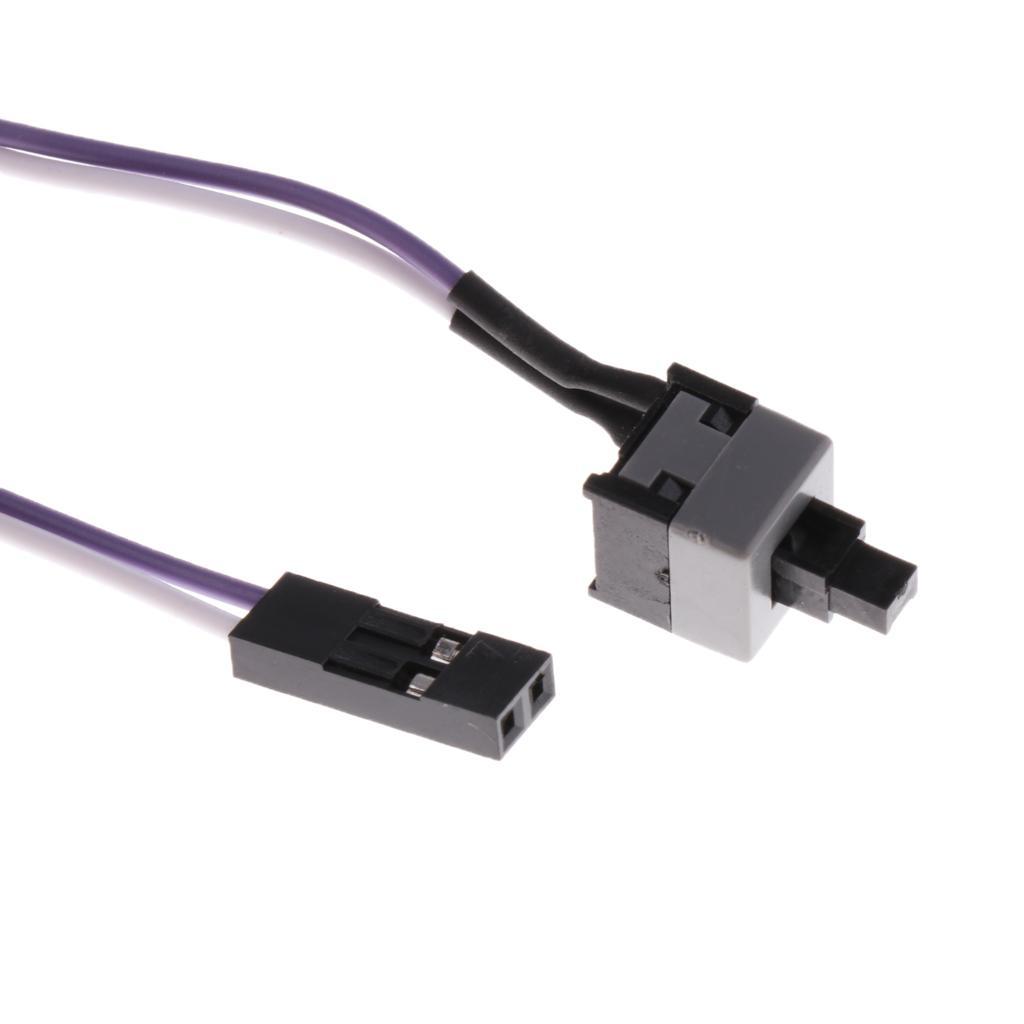 10Pcs 2Pin SW Power Cable on/off Push Button Motherboard Switch Line