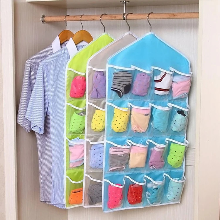 Bộ 2 túi vải treo đồ 16 ngăn đa năng tiện dụng GROFA - Hàng chính hãng