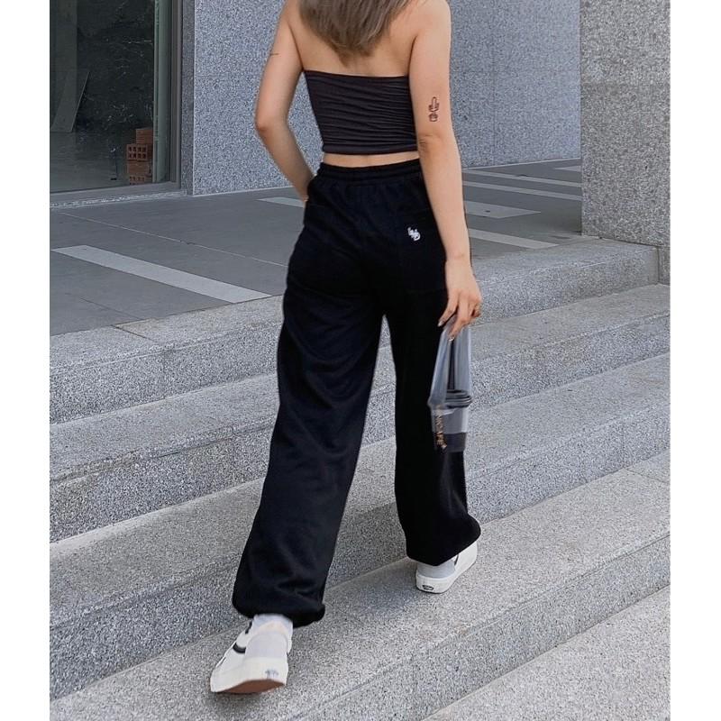 Quần sweatpants đen trắng basic Caroline Pants Lnd