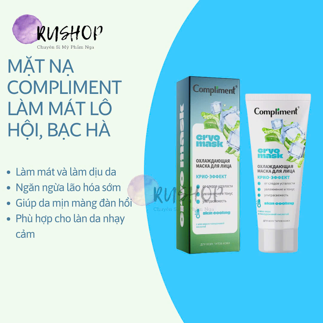 Mặt nạ Compliment Cryo mask Skin Cooling làm mát tức thì, làm dịu da