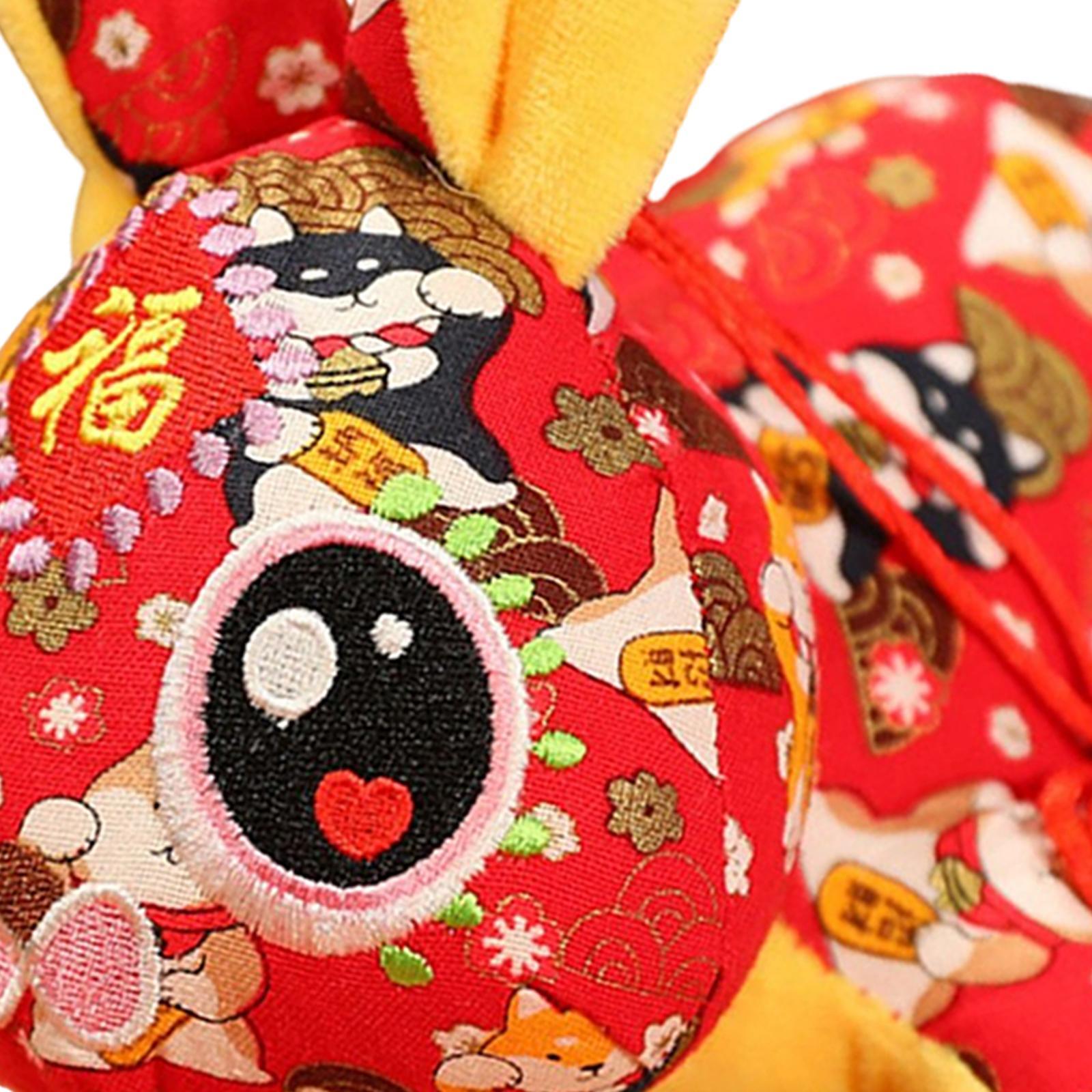2x Cute Chinese New Year Rabbit Plush Toy Bunny Doll Holiday Stuffed Animal
