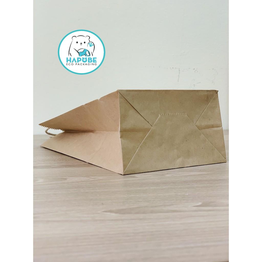 100 túi giấy Kraft Nhật có quai K2032 13x8x24cm