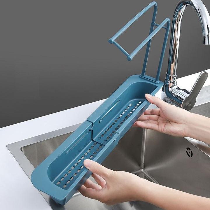 Khay Để Giẻ Rửa Chén Bát Nhựa Cao Cấp Thu Gọn Tùy Ý - Giá Để Giẻ Rửa Chén Bát Đa Năng Tiện Lợi