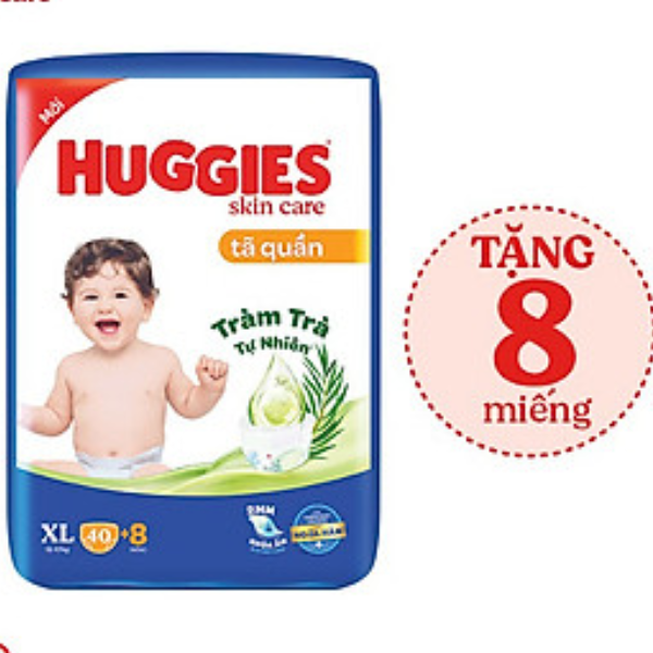 Combo 3 Tã/bỉm quần HUGGIES SKINCARE gói BIG JUMBO size XL 40+8 miếng