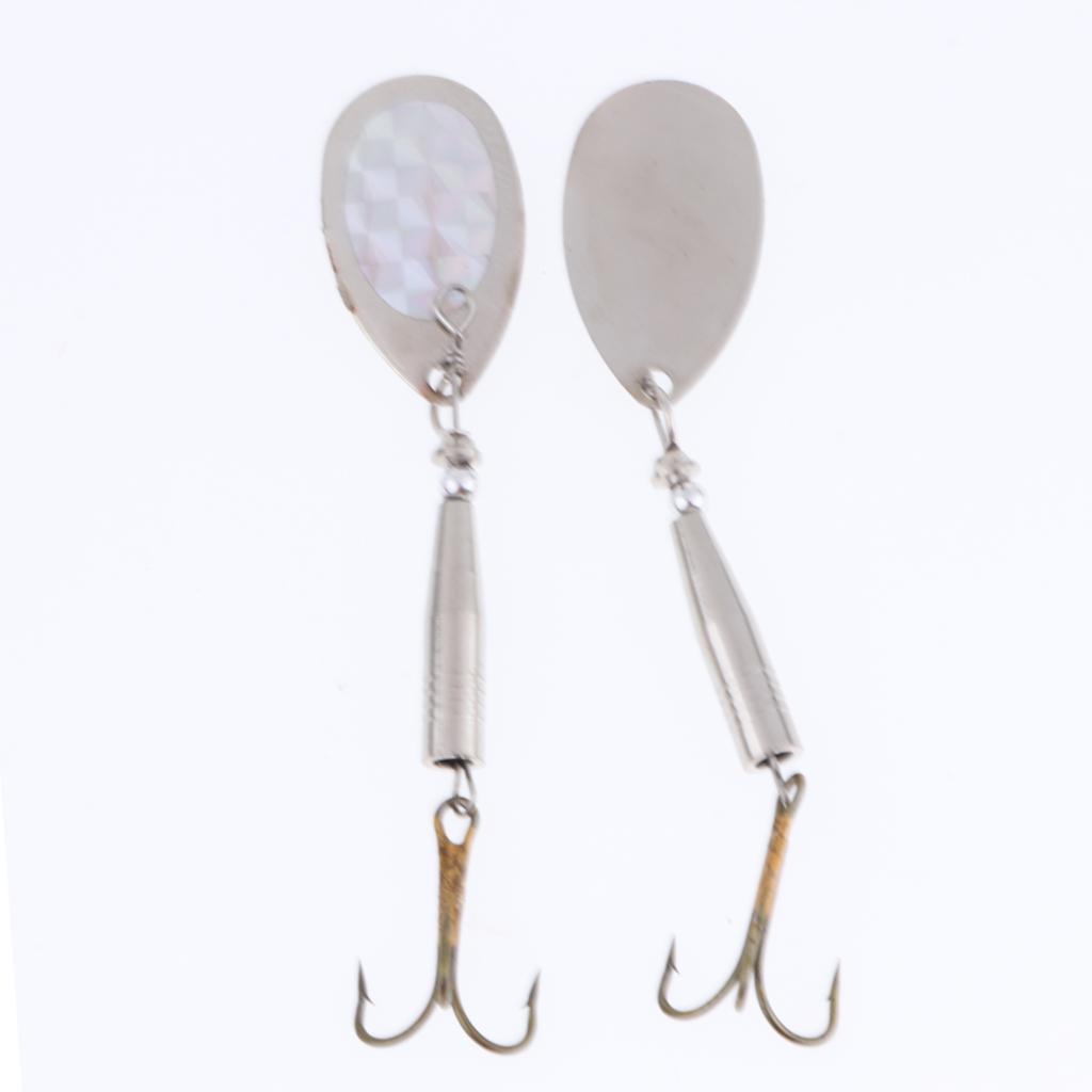 5pcs Fishing Lure Spinnerbait, Bass Trout Salmon Hard Metal Spinner Baits Kit