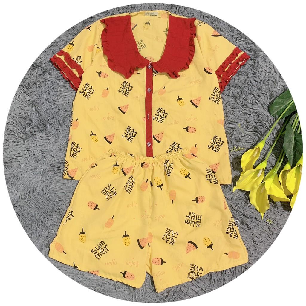 Đồ Bộ pijama Đũi Tiểu Thư- form ĐÙI 40-60kg