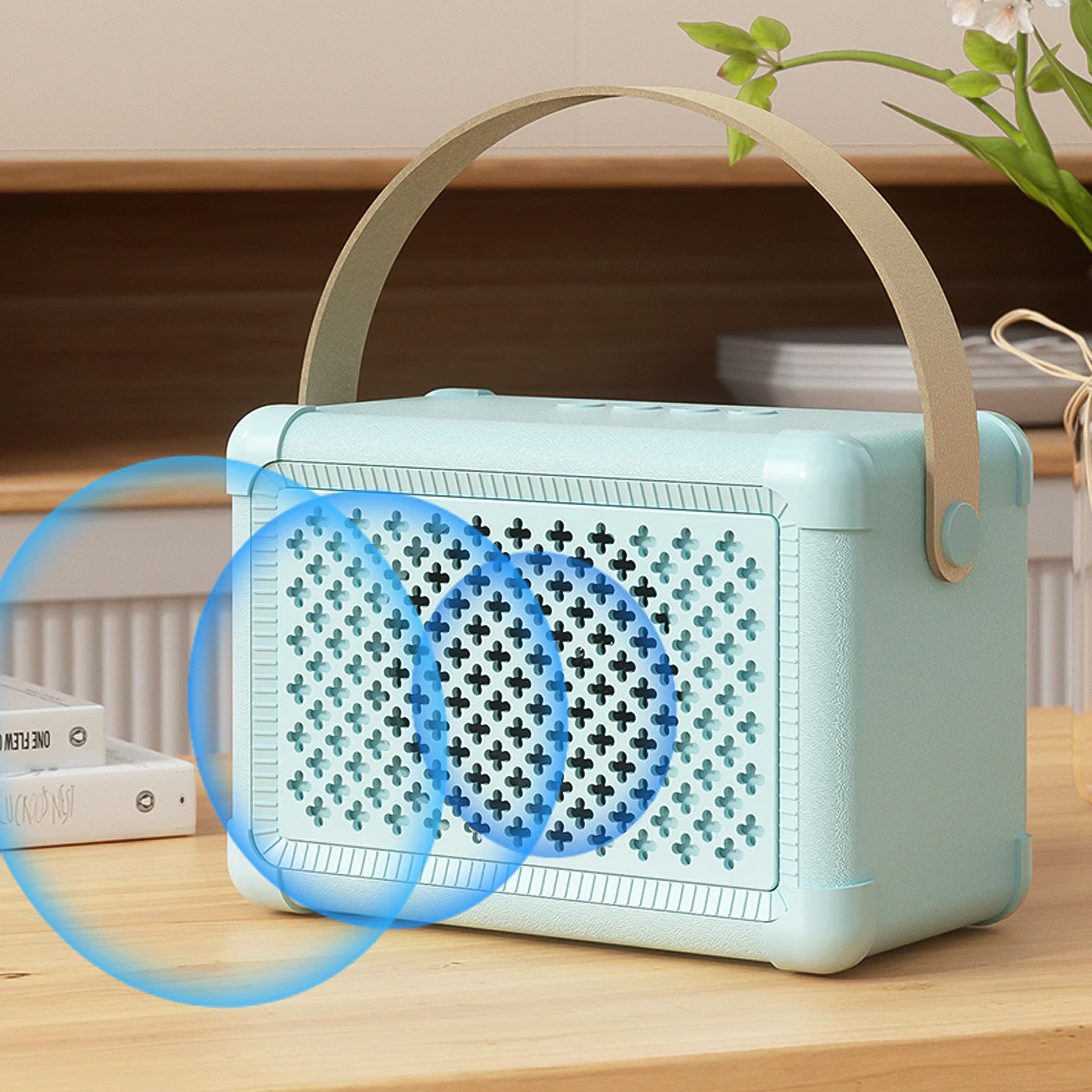 Loa Bluetooth Speaker Vinetteam N10 Âm Thanh Vòm 360 Siêu Trầm Kiểu Dáng Sang Trọng Hỗ Trợ Thẻ TF/USB/AUX/Đài FM - Hàng Chính Hãng