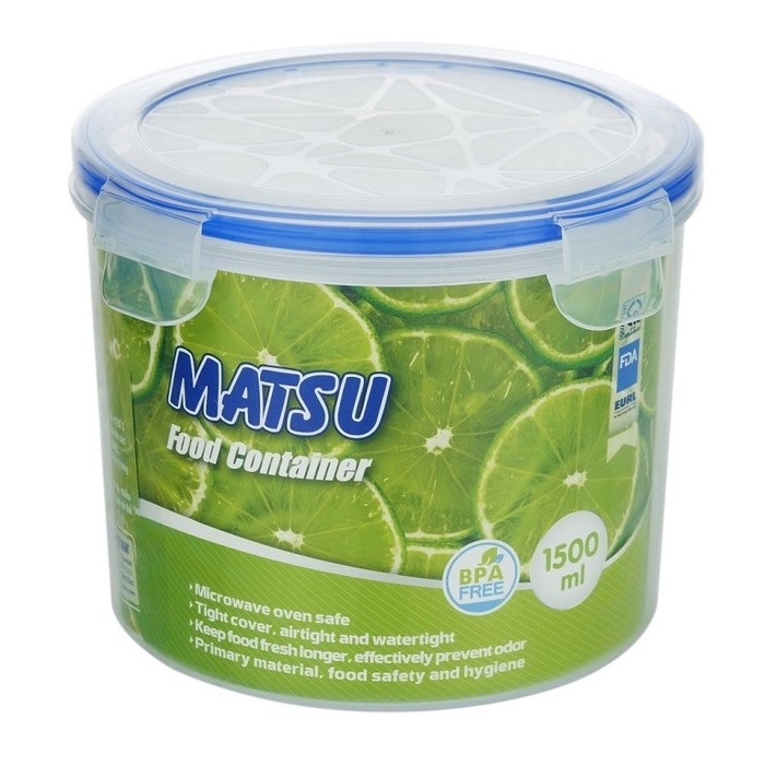 Hộp đựng thực phẩm tròn nhựa Duy Tân Matsu 1500ml - 03451 - Hàng chính hãng