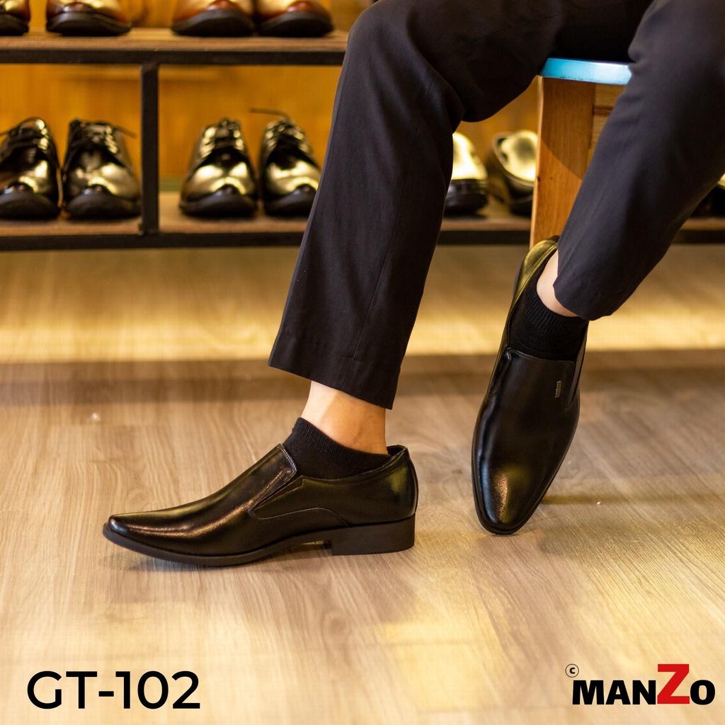 Giày da nam công sở tăng chiều cao – Giầy tây công sở da bò Manzo store – GT102