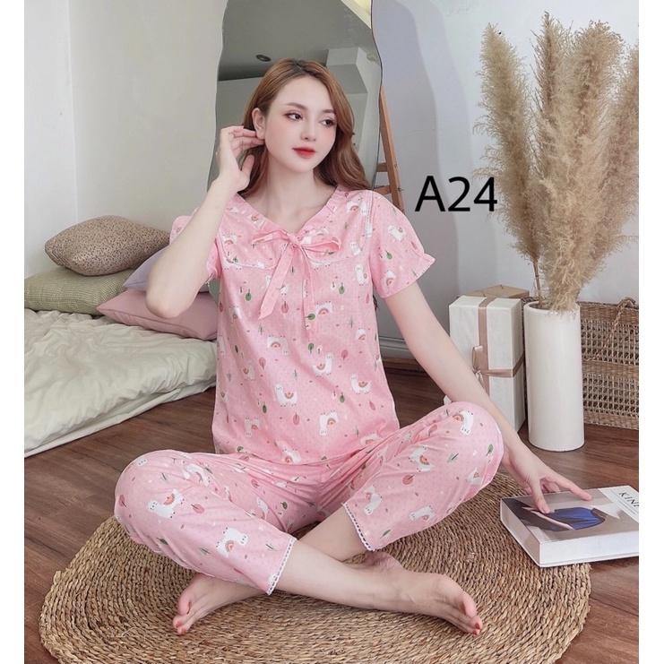 Đồ bộ mặc nhà cao cấp chất kate hàn mềm mát