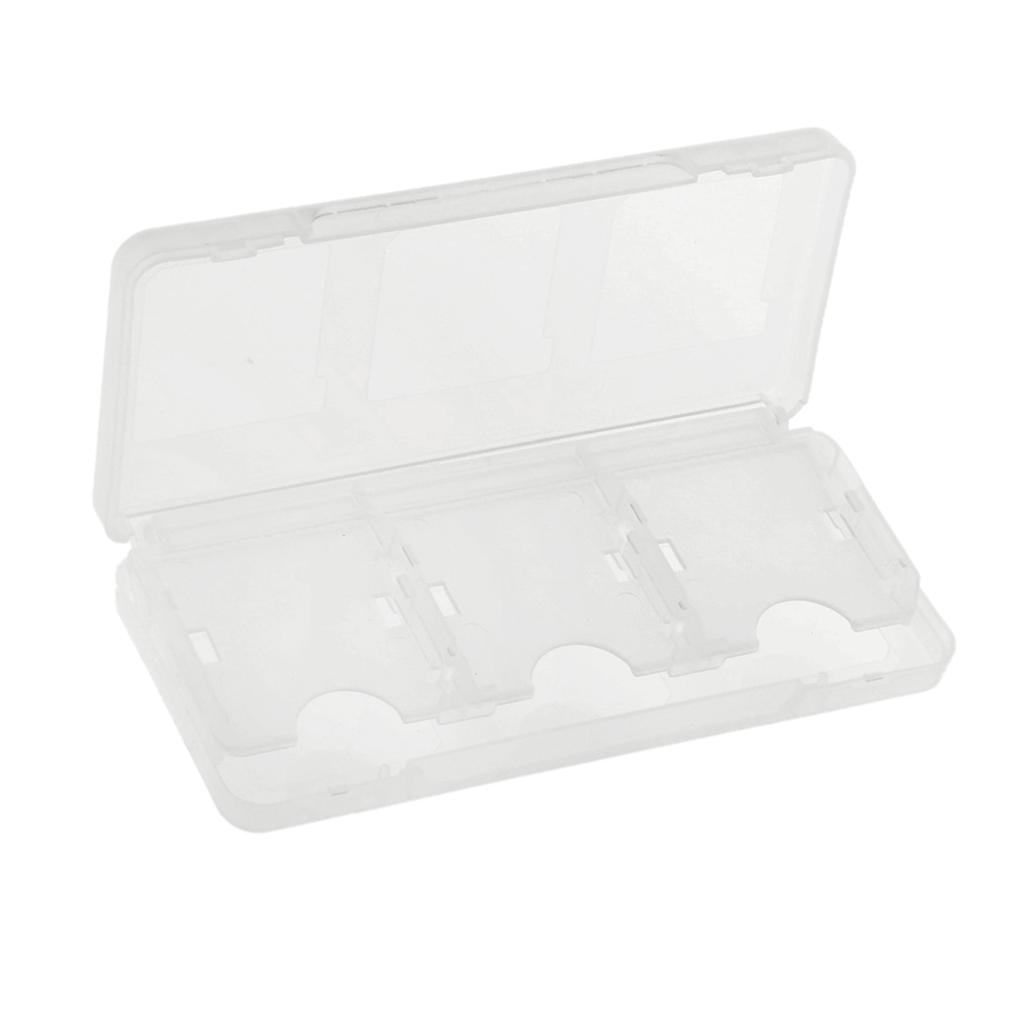 6 in 1 Game Card Case Holder Cartridge Box for  3DS Game Cards White