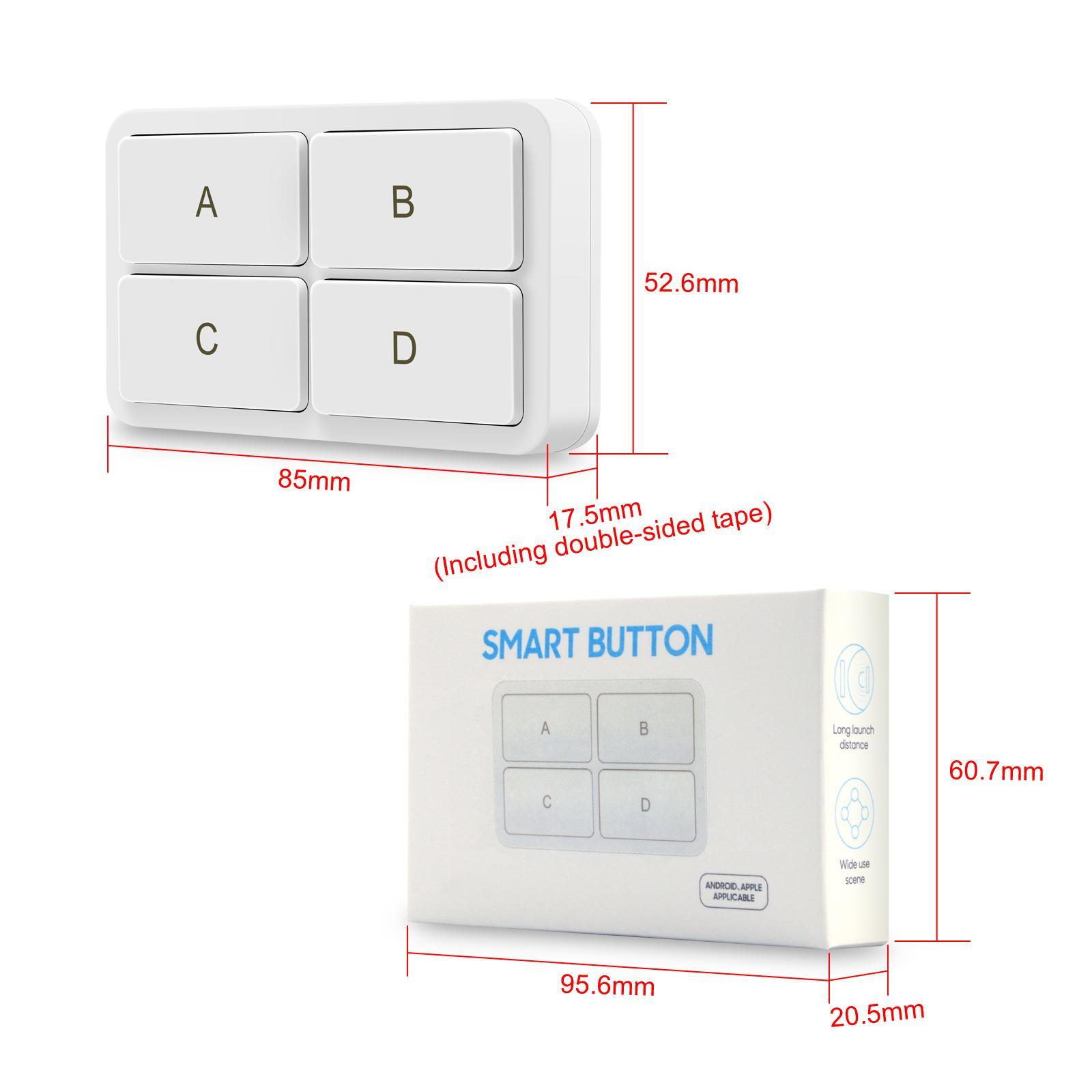 Wireless Smart Switch Button for   Hub Required 4 Buttons for Curtains