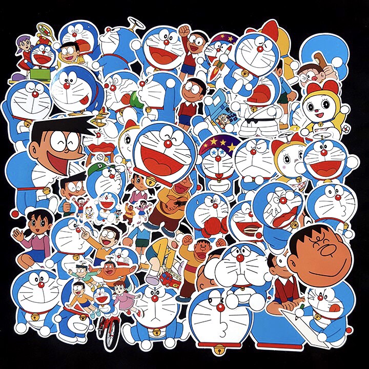 Set 60 Sticker Doraemon có ép lụa