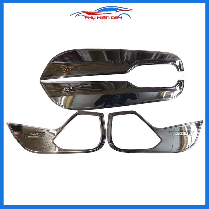 Bộ ốp tapli CX5 2018-2019-2020-2021-2022 vân Titan chống xước va đập khi mở cửa và làm đẹp xe