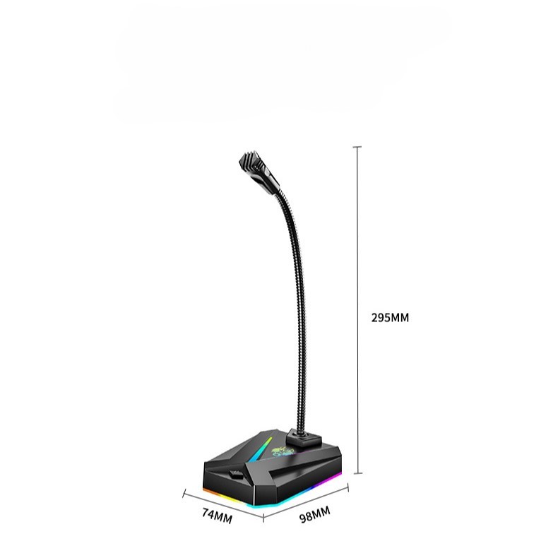 Micro Máy Tính, Laptop Có Jack 3.5mm và USB, Dải LED, Thu Âm 360 Lọc Tạp Âm Tốt Cho Học Tập, Thuyết Trình, Chơi Game- Hàng Chính Hãng