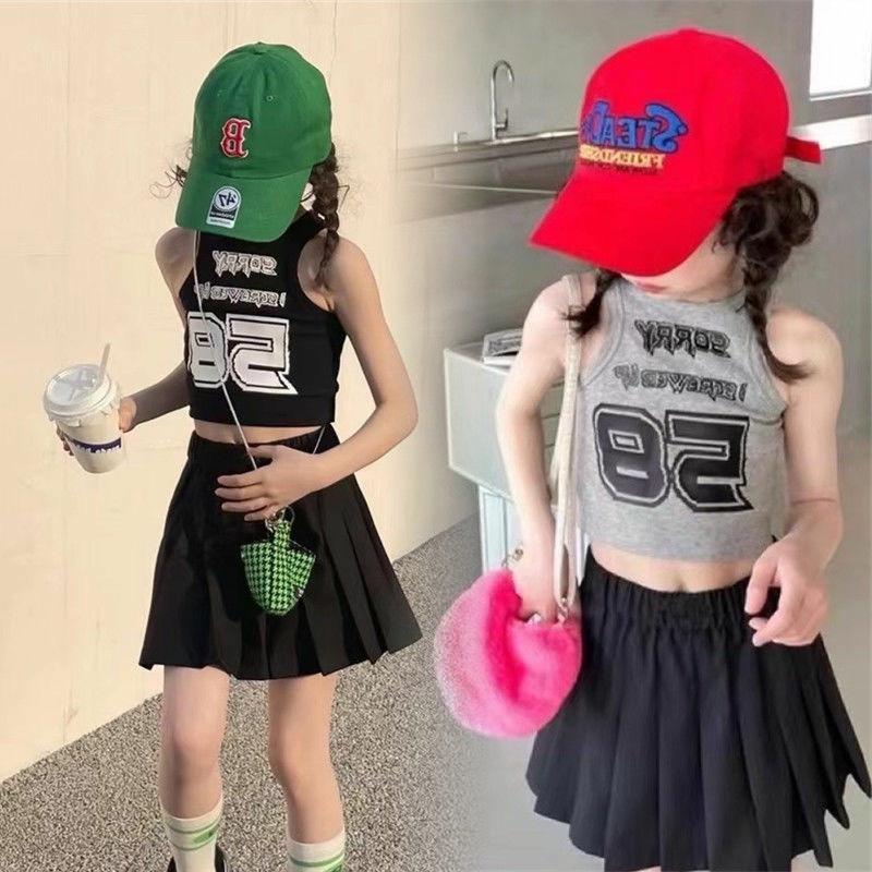 (8-36kg) Set áo croptop chân váy đen TB64 TN65