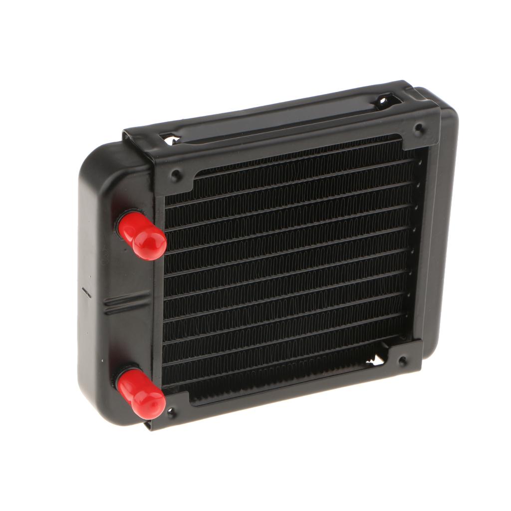 Aluminum Computer CPU 10 Pipes Water Cooling Radiator System 120mm