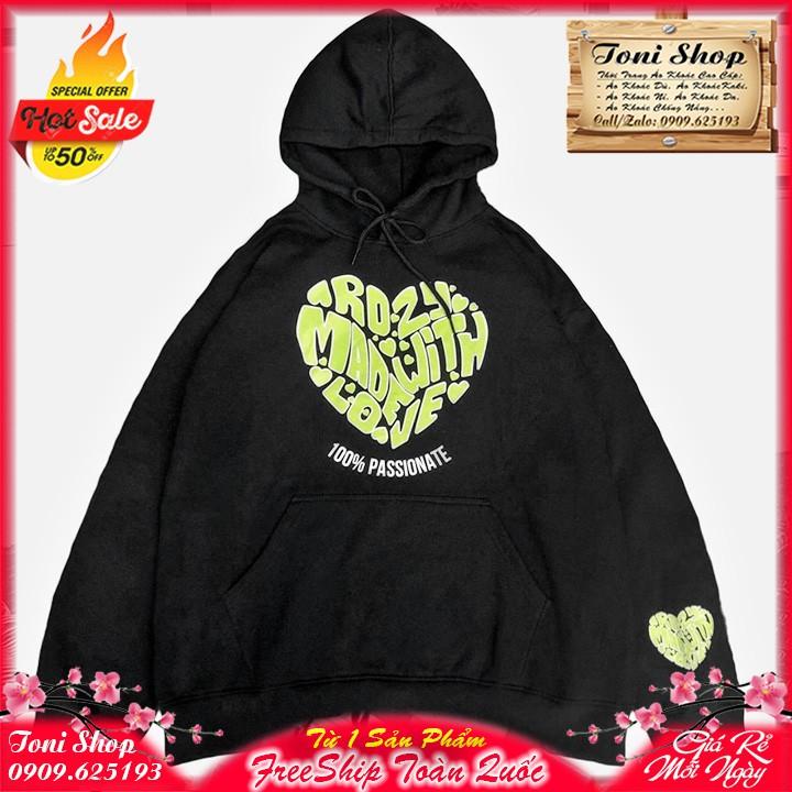 ÁO HOODIE - ÁO KHOÁC NỈ NGOẠI (HD2450 - Tim Xanh)