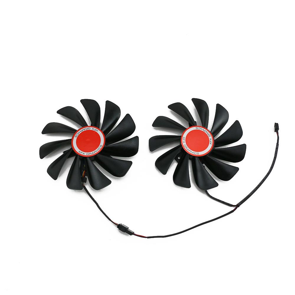 2PCS/SET95MM FDC10U12S9-C CF1010U12S CF9010H12S XFX RX580 Quạt làm mát GPU cho card đồ họa RX 590 580 570 của anh ấy