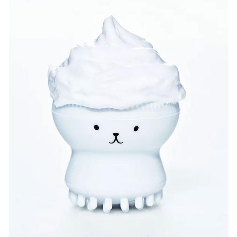 Dụng Cụ, Cọ Rửa Mặt Bạch Tuộc Cogit Bub Bub Sponge White, Silicone Mềm, Bản Giới Hạn, Nhập Khẩu Nhật Bản