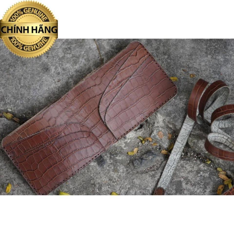 VÍ RAM NGANG TRỐNG ĐỒNG DA BÒ THẬT VEGTAN LIGHT BROWN- CHÍNH HÃNG RAM LEATHER .