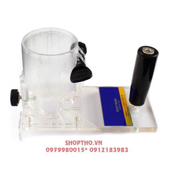 Giá đỡ kèm cốc máy phay - chuyên gọt cạnh chỉ nhựa