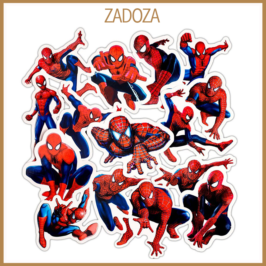 Sticker người nhện spider man  decal dán laptop , điện thoại hình dán trang trí, ván trượt, bình nước, mũ bảo hiểm