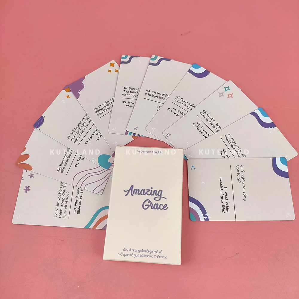 Bộ Bài Amazing Grace 40 Câu Hỏi Game Gia Đình Bạn Bè Game Cơ Đốc Game Vui AMZGRACE