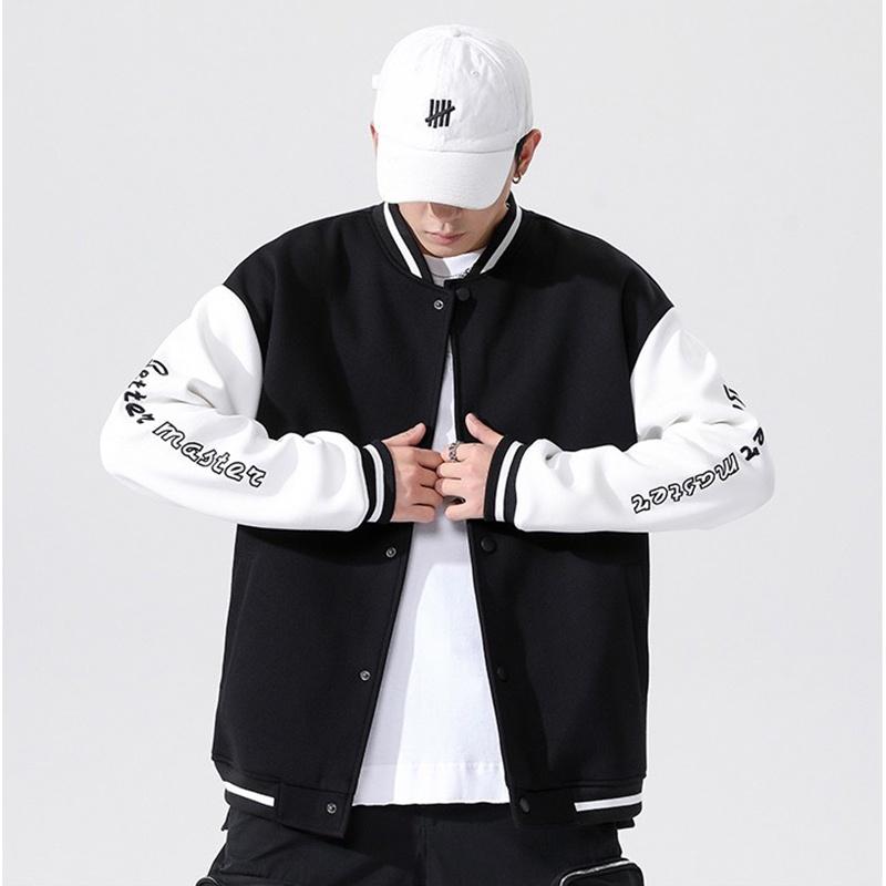 Áo Khoác Bomber Nam Nữ Unisex Phối Tay Trắng In Chữ Form Rộng Thời Trang Zenkonu AO KHOAC NAM 047V1
