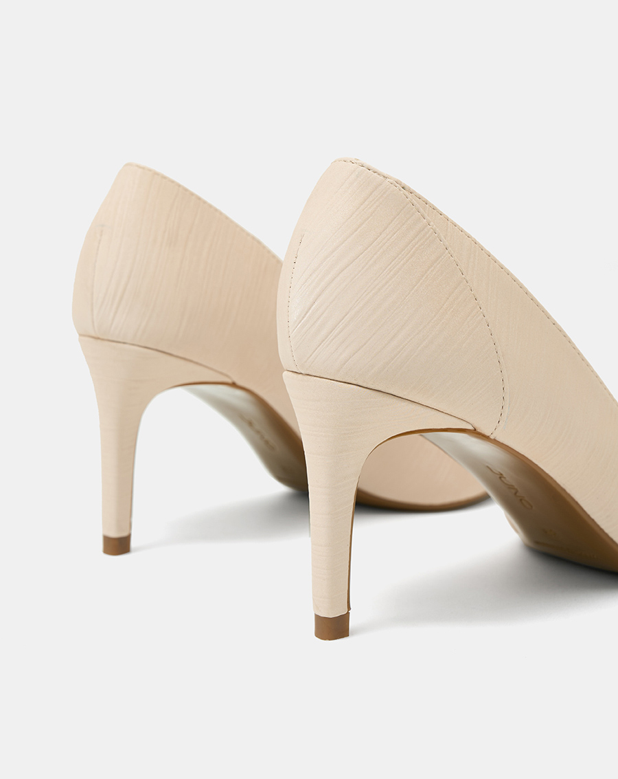 Giày Cao Gót Nữ 7cm Thời Trang JUNO Giày Cao Gót Pump Gót Thanh Phối 2 Loại Si CG07156
