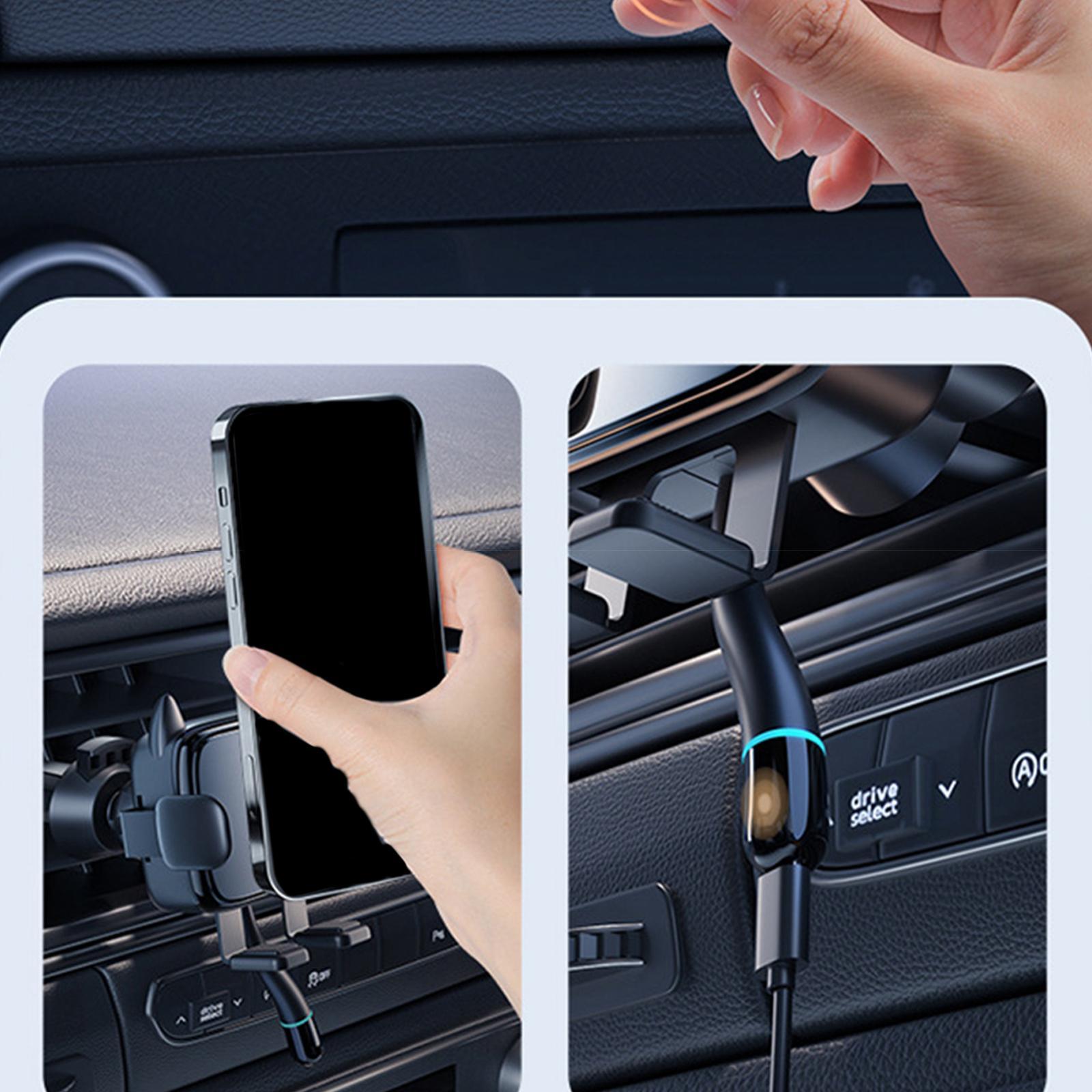 Cat Shape Wireless Car Charger Air Vent Mount Cell Phone Holder Quick Release Automatic Clamping