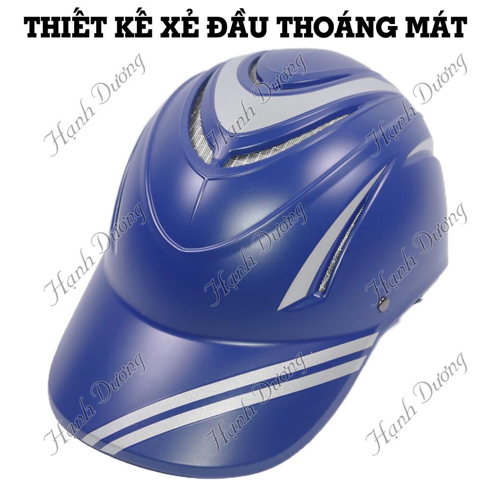 Nón thể thao dạng nón kết xẻ đầu nhiều đường thoáng mát khi đội, mũ bảo hiểm lưỡi trai xẻ đầu thời trang cao cấp