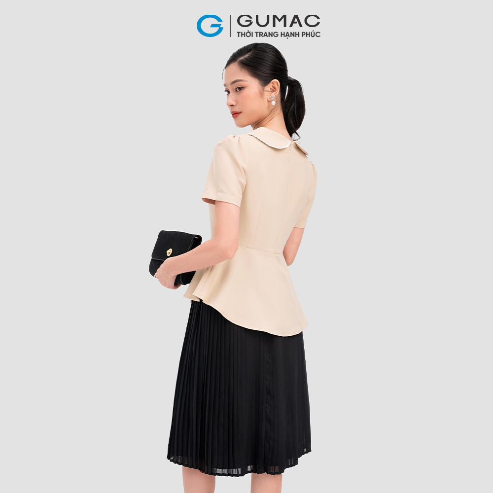 Áo peplumGUMAC AC12059 bâu kiểu phối ren thanh lịch