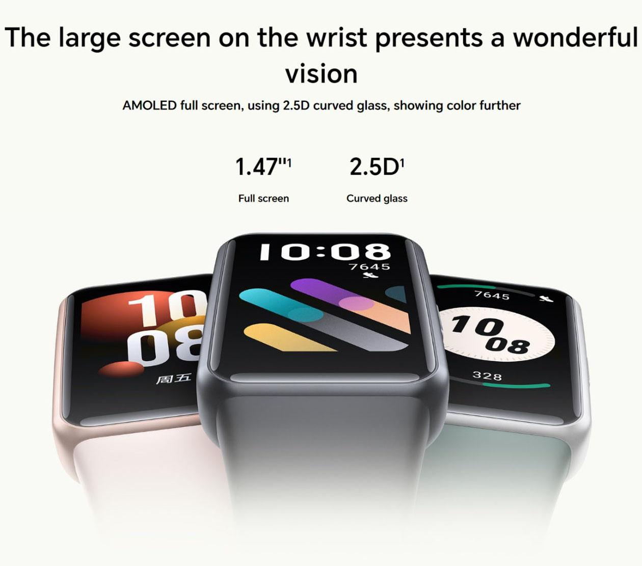 Phiên bản toàn cầu Danh dự Band 7 SmartWatch Blood Oxygen Time Monitor 5atm SmartBand 1.47 '' AMOLED Màn hình Bluetooth 5.0 Màu sắc: Dây đeo màu xanh lá cây