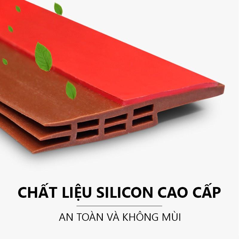 Ron cửa 3 lớp chặn khe hở cửa, thanh dán chân cửa chống bụi chống côn trùng giữ nhiệt điều hòa cách âm