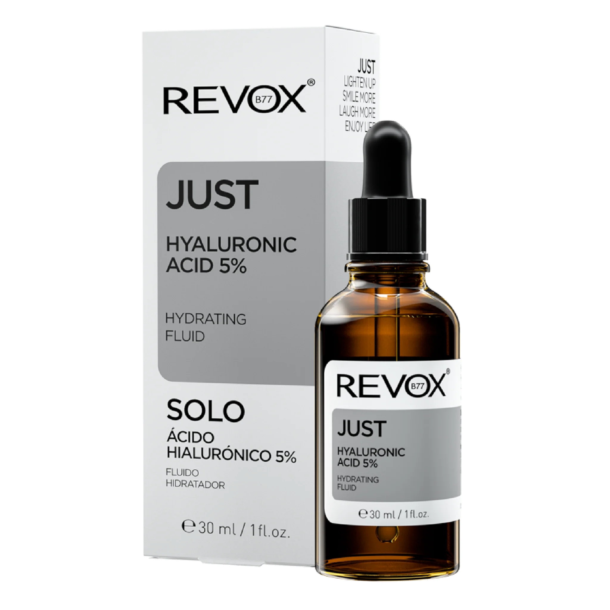 Tinh chất Revox B77 Just Hyaluronic Acid 5% dưỡng ẩm cho da mặt và cổ 30ml