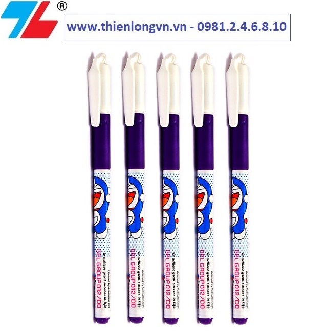 Combo 5 cây bút gel 0.5mm Thiên Long Doraemon GEL-012/DO