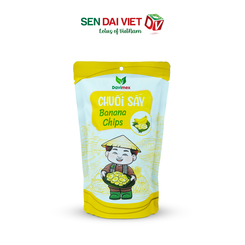 [Thùng 30 Gói ] Chuối Sấy Giòn- Vị Ngọt Tự Nhiên, Giòn Tan Tuyệt Đối, Thơm Ngon Tuyệt Vời, ĐV- Sen Đại Việt- Gói 50g- Date Mới Nhất